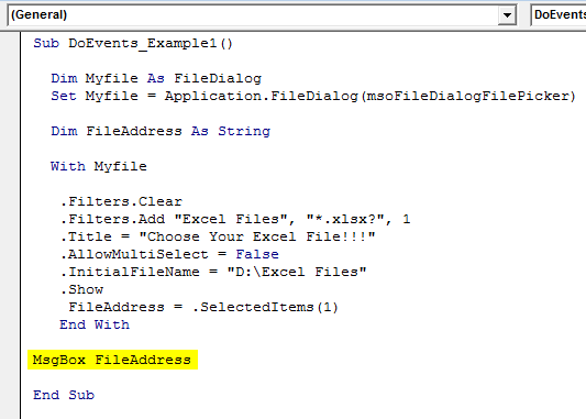 VBA FileDialog Example 1-13