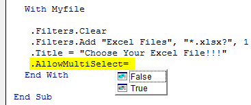 VBA FileDialog Example 1-5