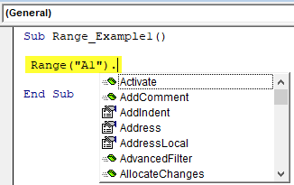 VBA Range Cells Example 1