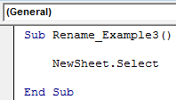 VBA Rename Sheet Example 3-1