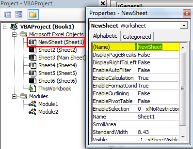 VBA Rename Sheet Example 3-3