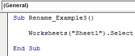 VBA Rename Sheet Example 3