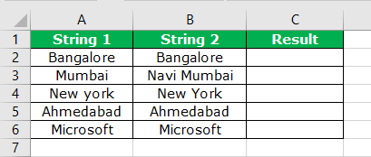 string comparison Example 4