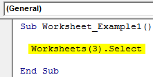 VBA Worksheets Example 1-3