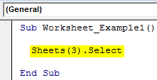 VBA Worksheets Example 1-5