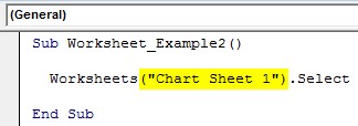 VBA Worksheets Example 2-2