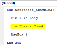 VBA Worksheets Example 4-4