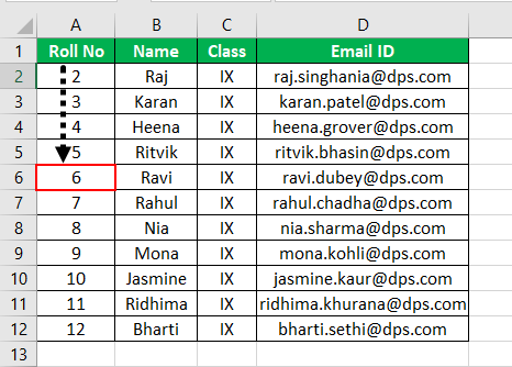 VLOOKUP Table Array Example 1