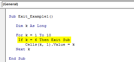 exit sub example 1.3