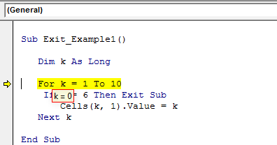 exit sub example 1.4