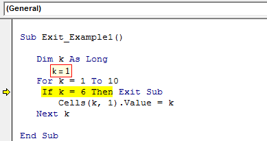 exit sub example 1.5