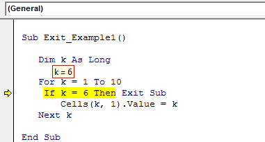 exit sub example 1.6