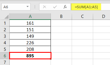 excel sum shortcut example 2-2