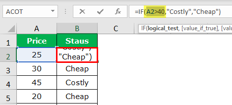 Evaluate Excel Formula Example 1-1