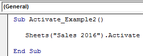 VBA Activatesheet Example 2-1