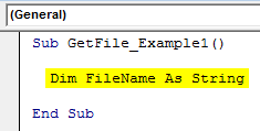 VBA GetOpenFilename Example 1-1