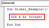 VBA Global Variable 1