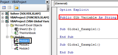 VBA GlobalVariable Example 1-3