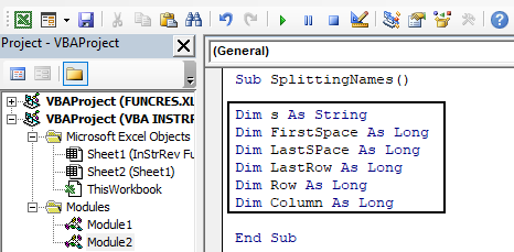 VBA INSTRREV Example 1-6