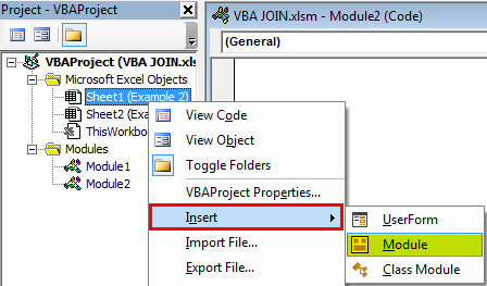 VBA join Example 1-1