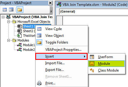 VBA join Example 2-1