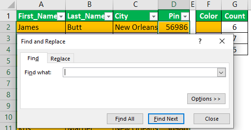 Count Cells by Use FIND Method 1-1