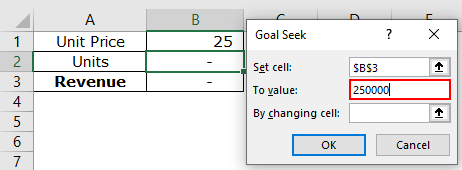 Goal Seek Excel Example 2-4