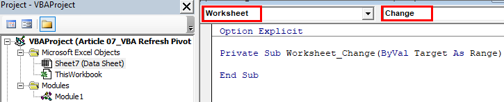 Refresh Pivot Tables Example 1-1