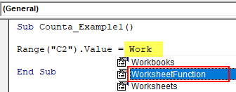 VBA Counta Example 1-1