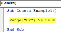 VBA Counta Example 1