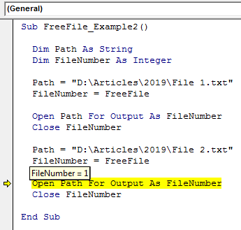 Visual Basic Free File Example 2-2