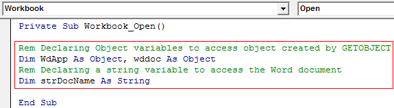 VBA GetObject Example 1-4