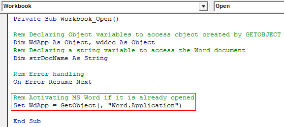 VBA GetObject Example 1-7