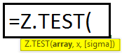 Z.Test Formula