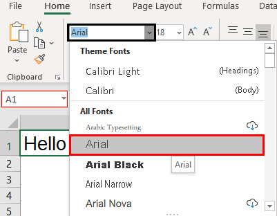 Excel Formatting Text Example 1.2.0