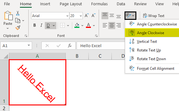 Excel Formatting Text Example 1.20