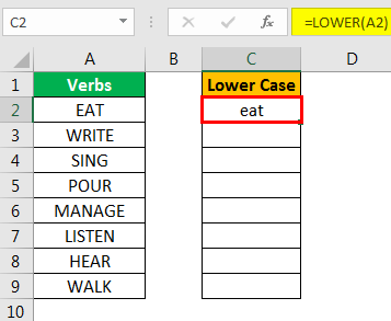 Lower Case Example 1.2