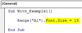 Excel VBA With Statement Example 1.4