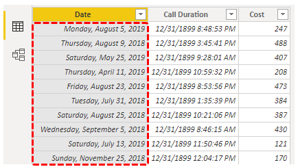 Power BI Date (Date change)