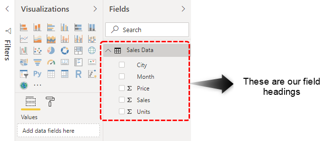 Field headings