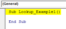 VBA Lookup Example 1.2