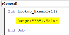 VBA Lookup Example 1.3