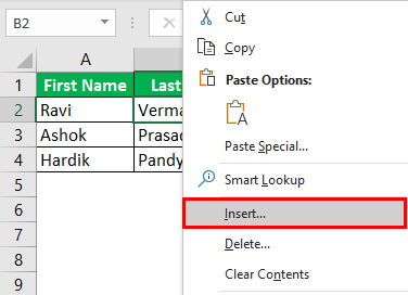 Insert Columns Example 2