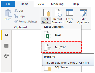 Get Started with Power Bi (Text-CSV)