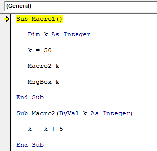 VBA Byval -Example 1.1