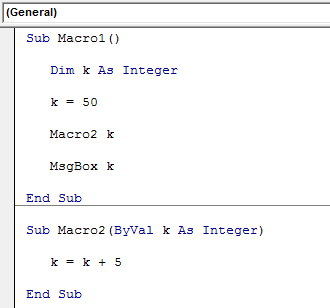 VBA Byval -Example 1