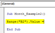 VBA Month Example 2