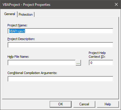 VBA Project Password Example 1-2