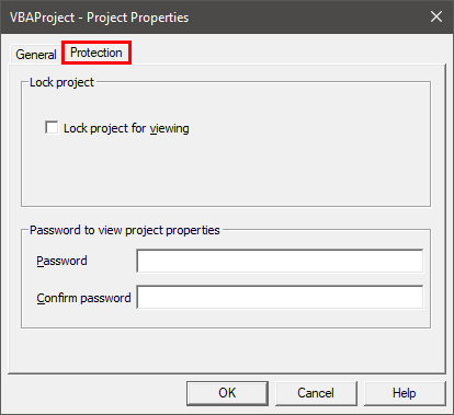 VBA Project Password Example 1-3