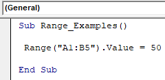 VBA Set Range Example 3